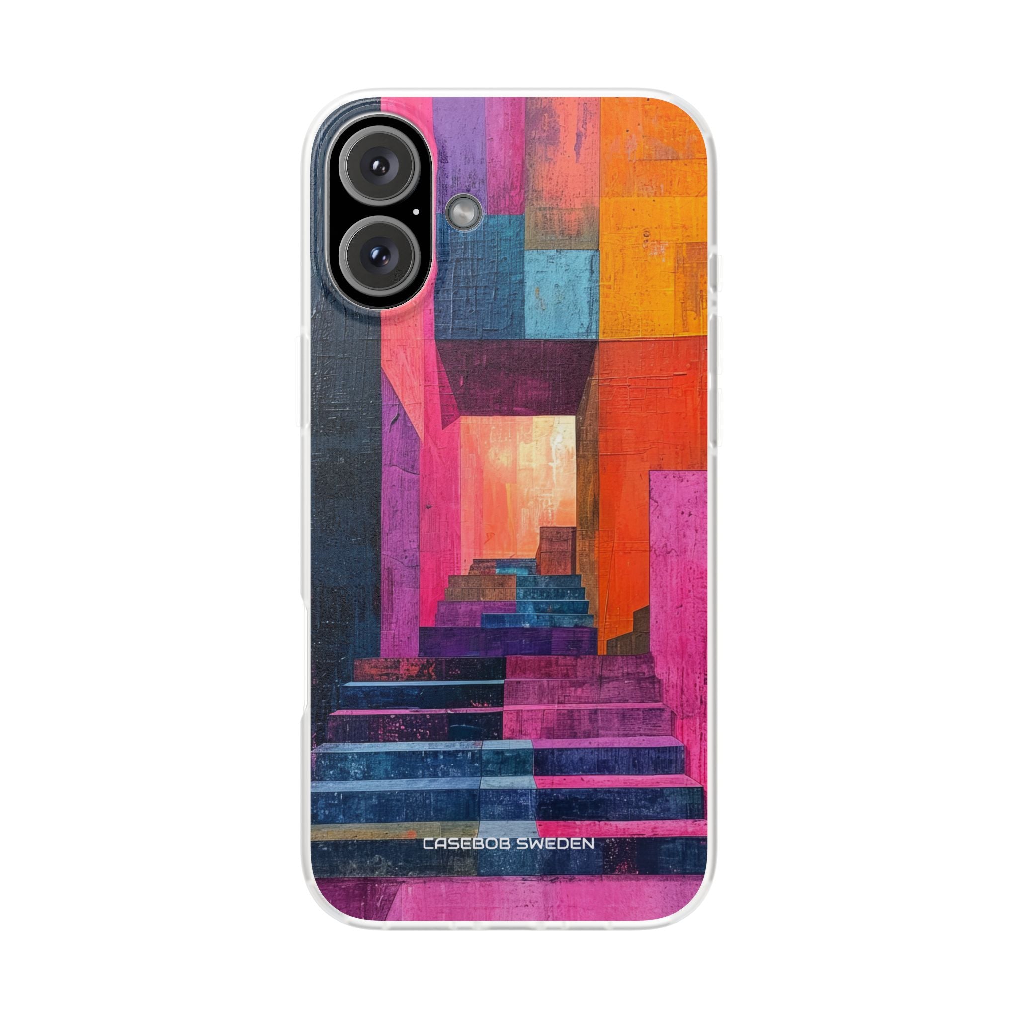 Pink Orange Geometry - Flexi iPhone 16 Phone Case