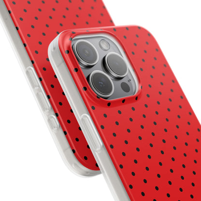 Crimson Dot Matrix iPhone 15 Pro Max Case - Soft