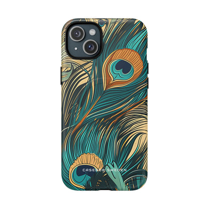 Art Nouveau Peacock Elegance iPhone 15 | Tough+ Phone Case