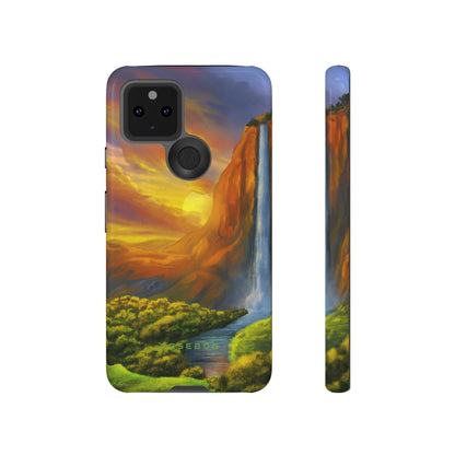 Fantasy Landscape with Waterfall - Protective Phone Case