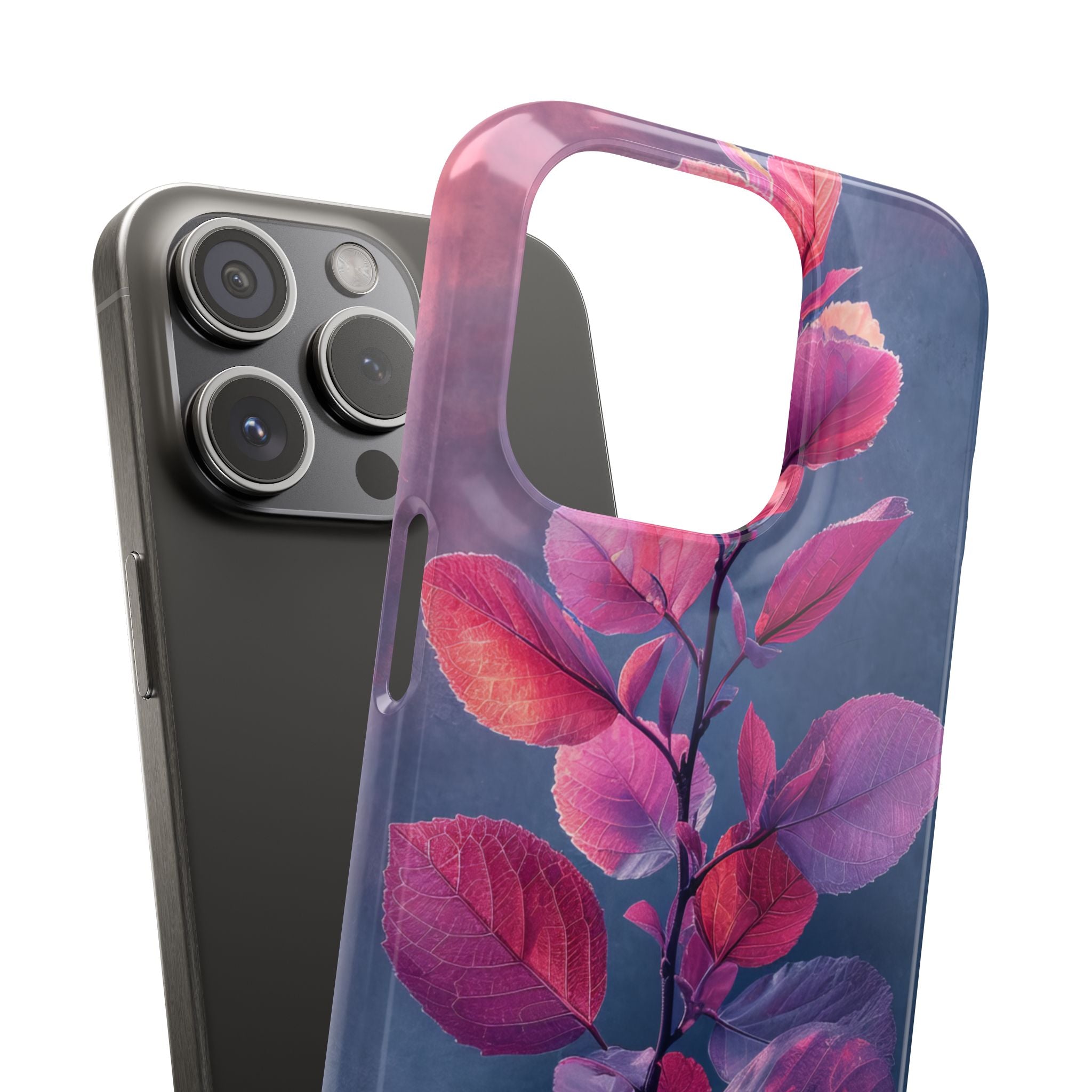 Pink Blue Nature - Slim iPhone 15 Phone Case