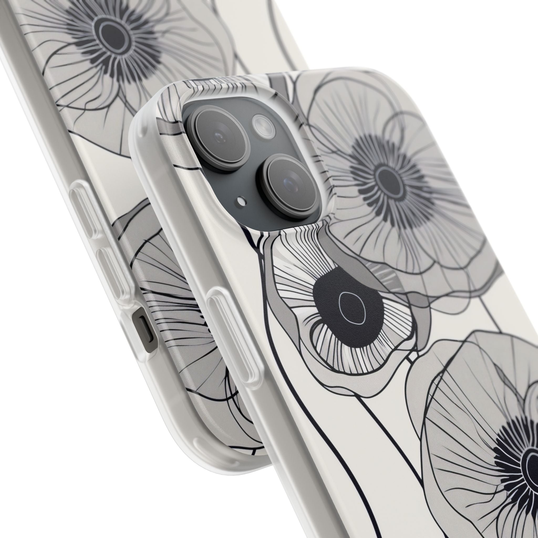 Modern Minimalist Flowers iPhone 15 - Flexi Phone Case