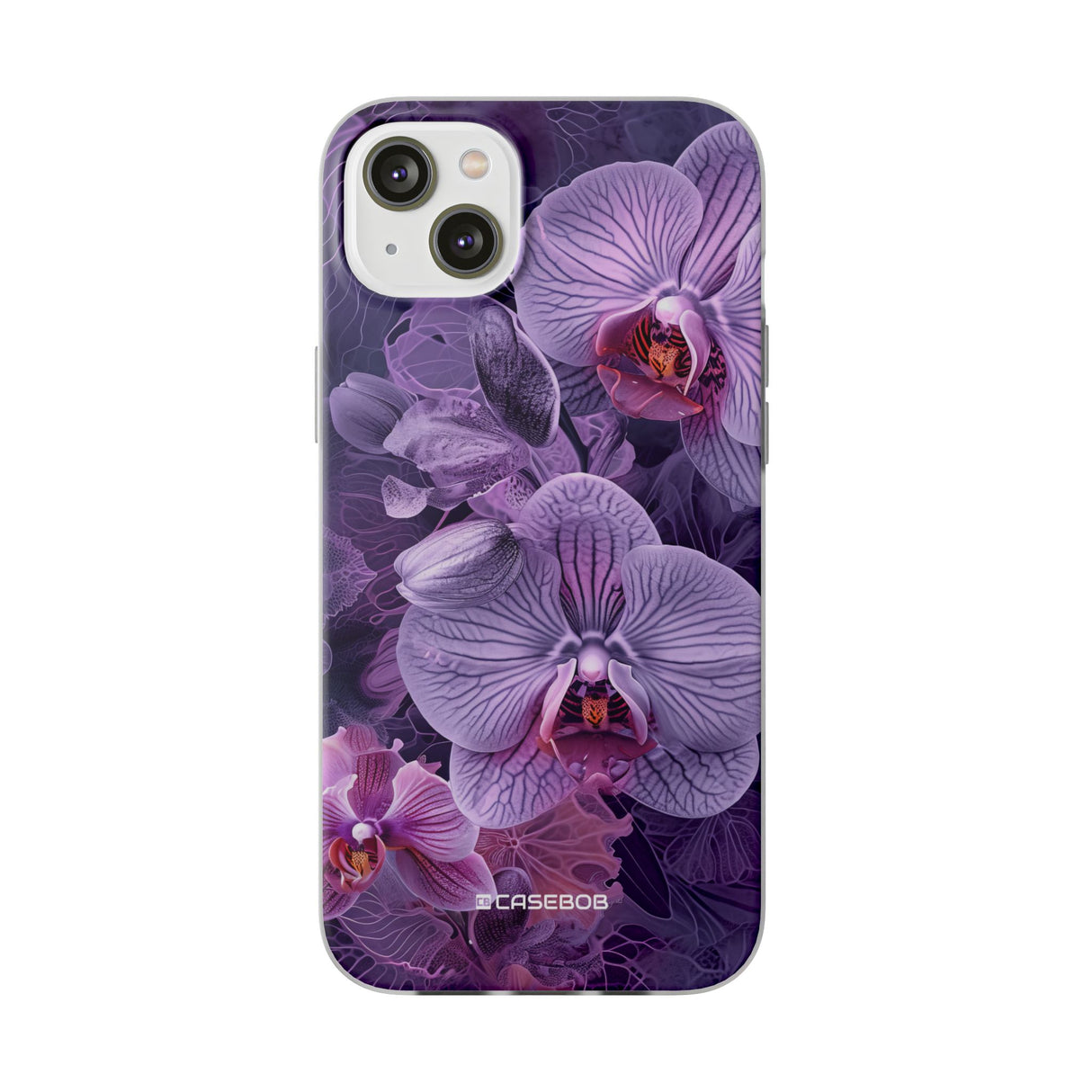 Strahlendes Orchideen-Design | Handyhülle für iPhone (flexible Hülle) 