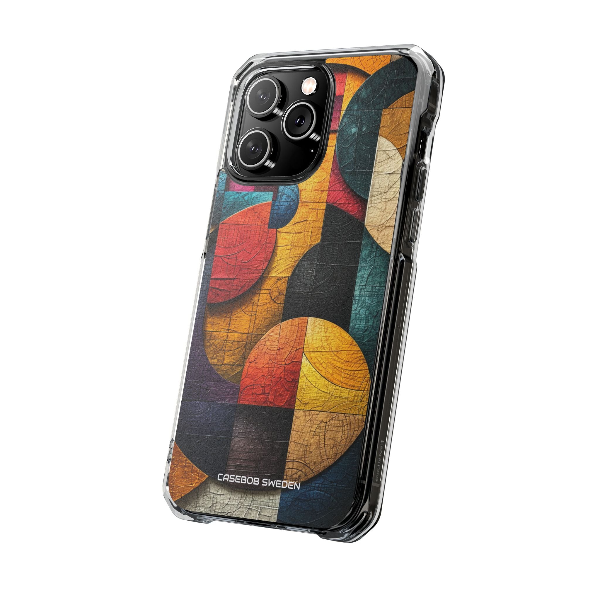 Vibrant Geometric Art - Clear Impact iPhone 14 Phone Case