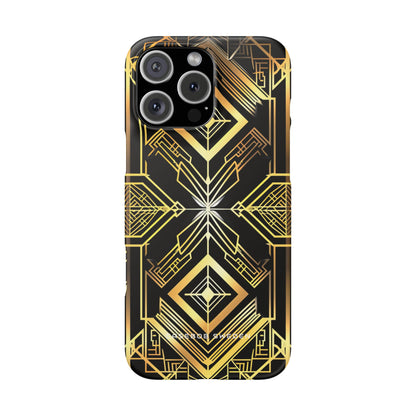 Golden Geometric Opulence iPhone 16 - Slim Phone Case