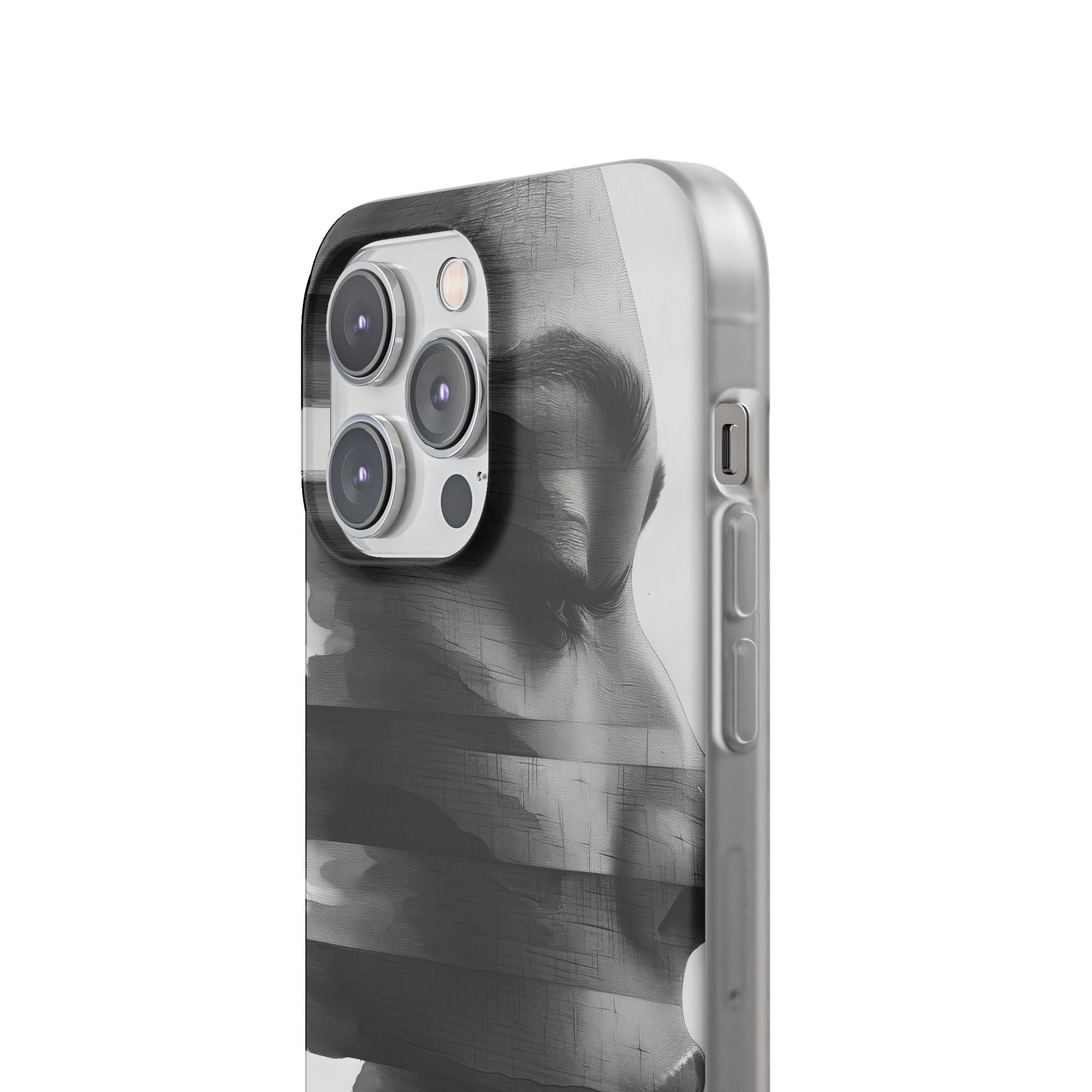 Abstract Glitch Portrait | Flexible Phone Case for iPhone