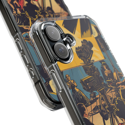 Golden Era Cinematic Spotlight iPhone 16 - Clear Impact Phone Case