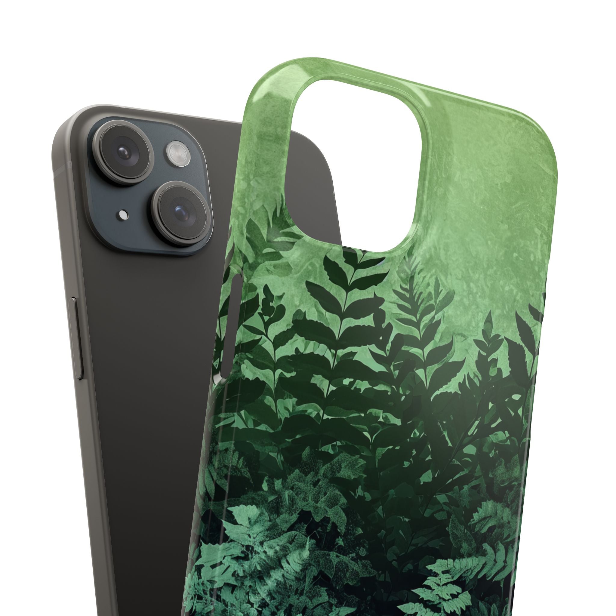 Gradient Fernscape Lush iPhone 15 - Slim Phone Case