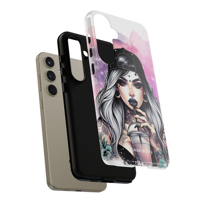 Silver Sip Nebula Samsung S24 Plus Case - Tough