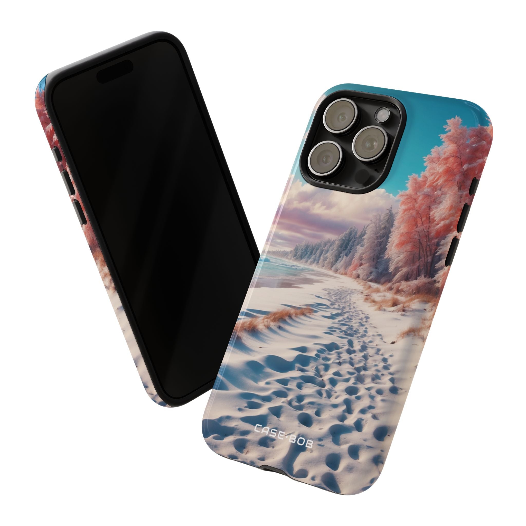 Snowy Footprints iPhone 15 Pro Max Case - Tough