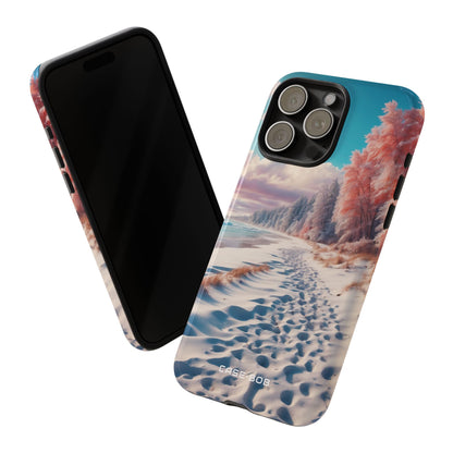 Snowy Footprints iPhone 15 Pro Max Case - Tough