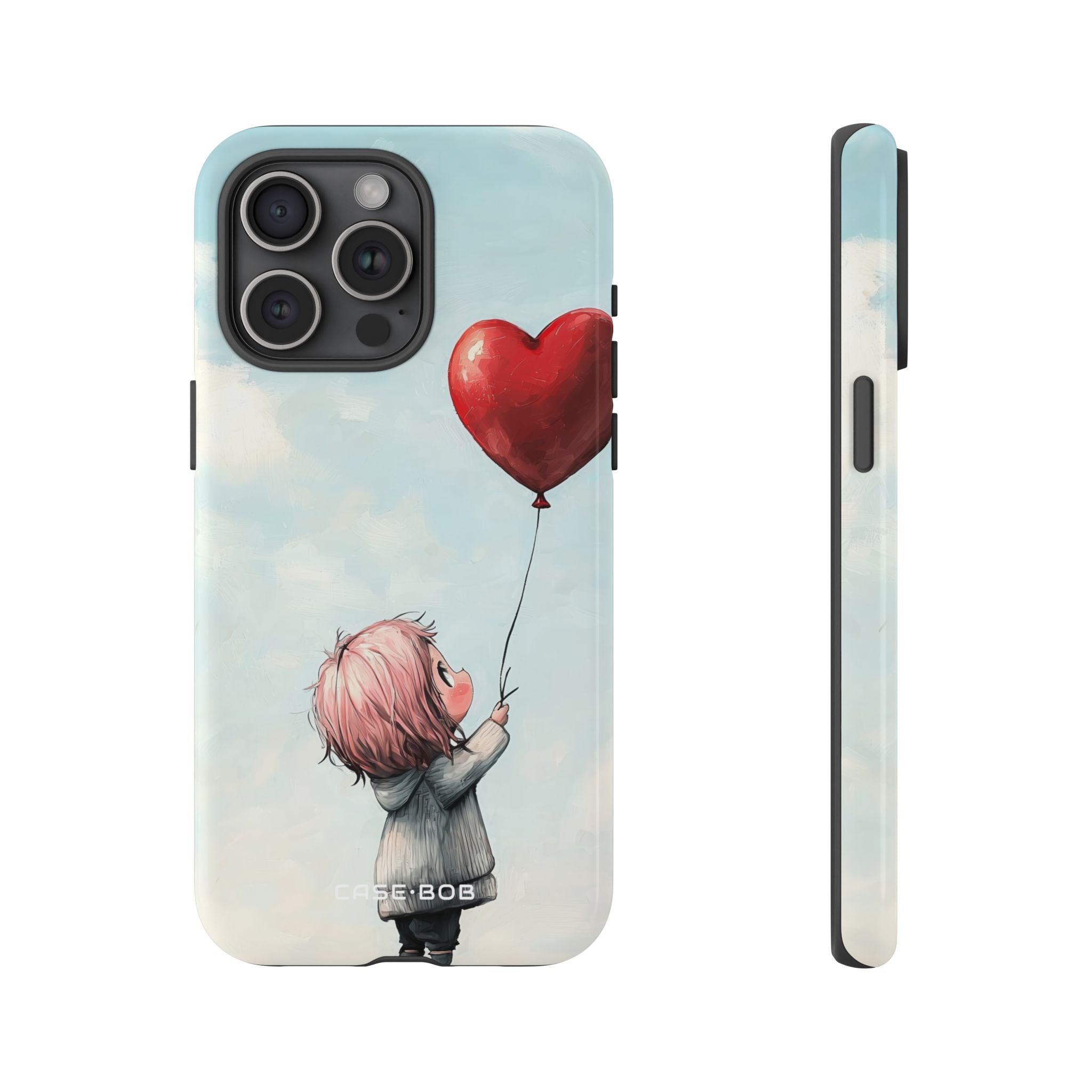 Heart Balloon Glow iPhone 15 Pro Max Case - Tough