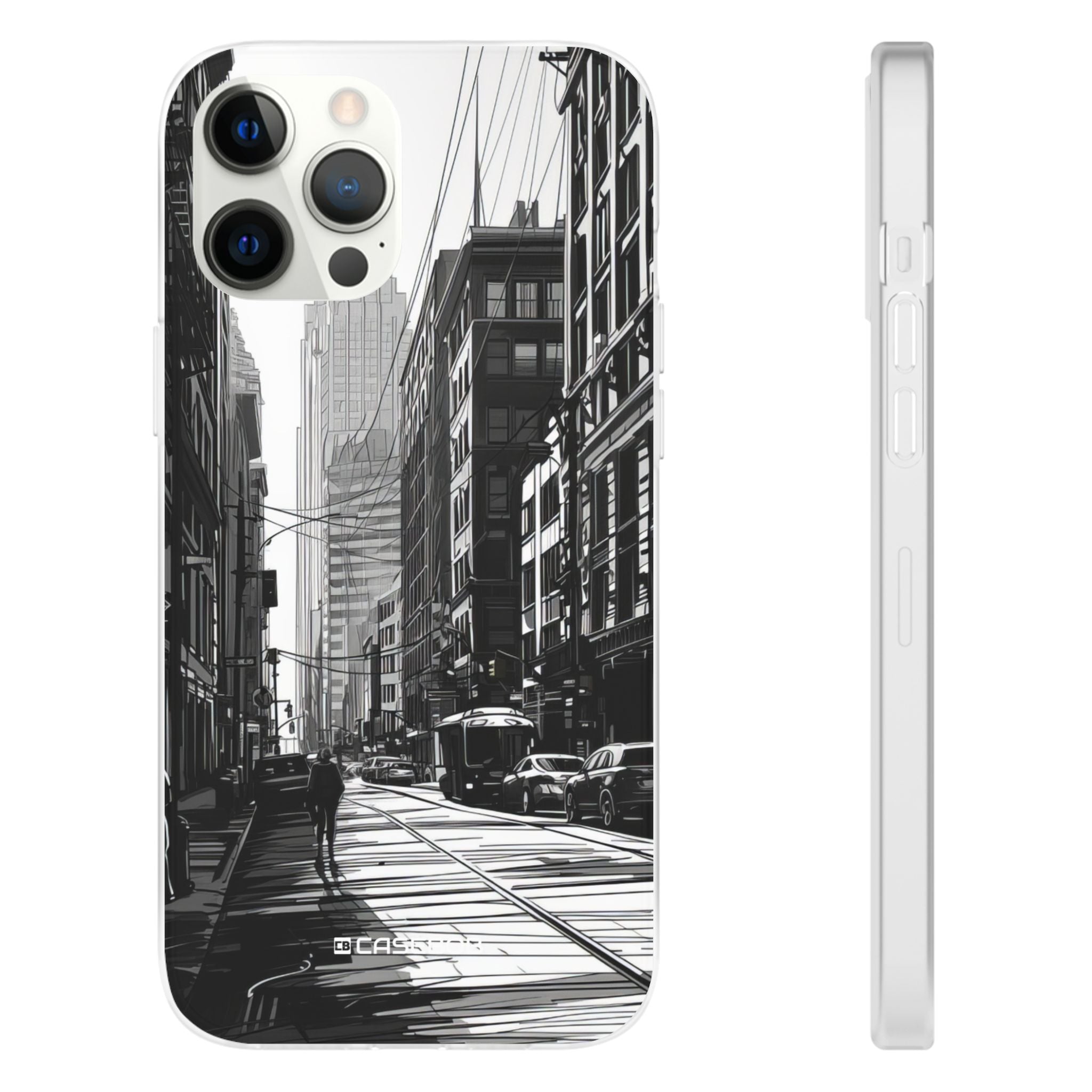 Noir Urban Serenity | Flexible Phone Case for iPhone