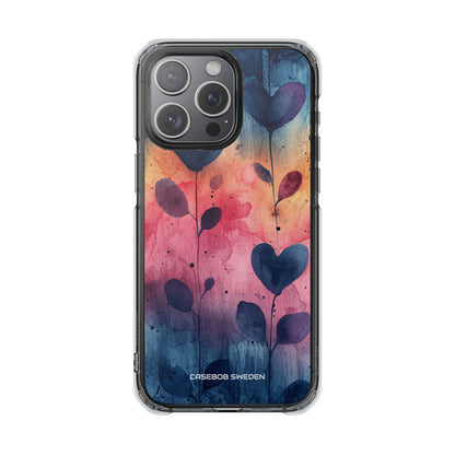 Watercolor Heart Art - Clear Impact iPhone 15 Phone Case