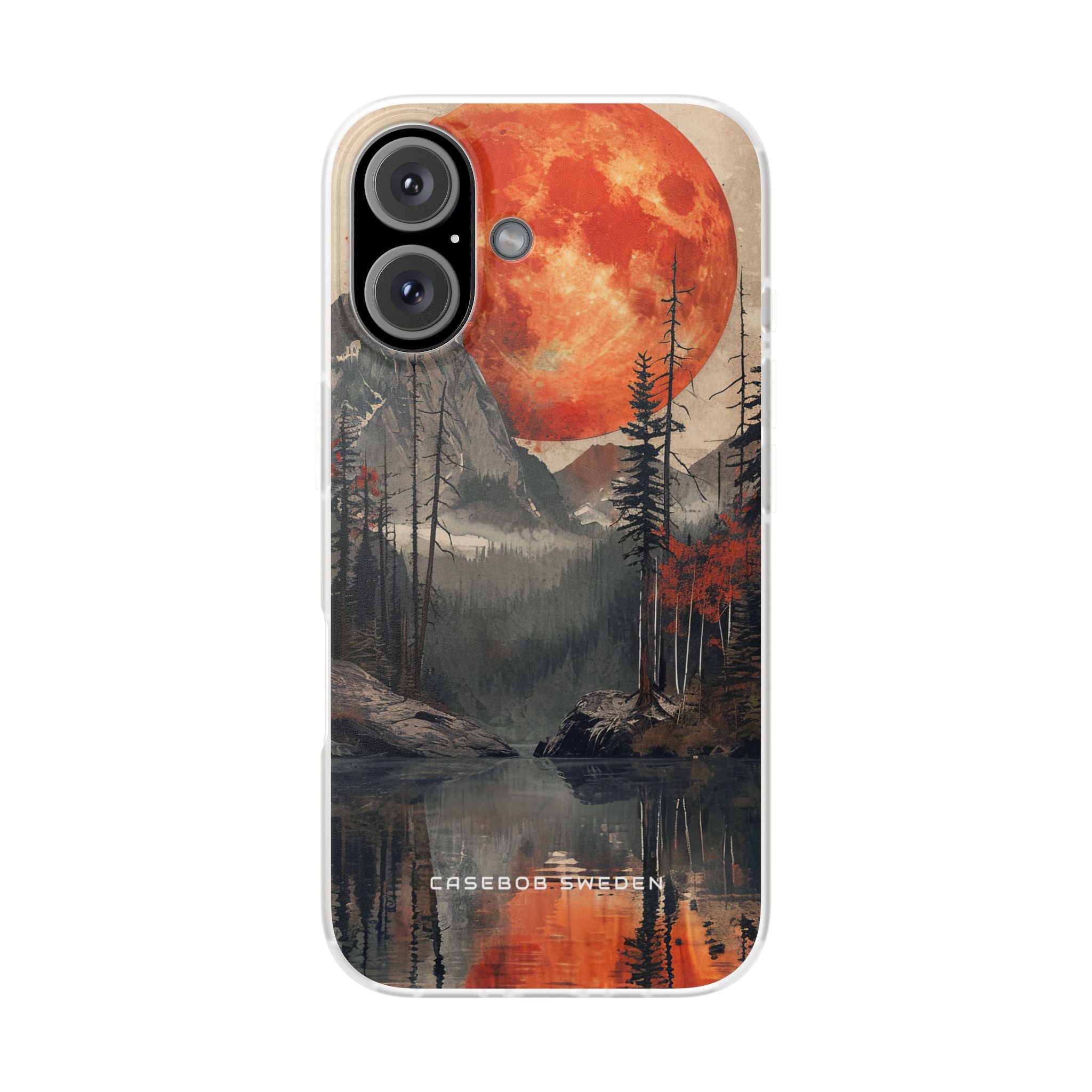 Celestial Glow Over Reflective Landscape iPhone 16 - Flexi Phone Case