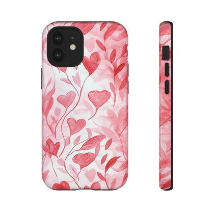 Cupid's Intertwined Hearts - Protective Phone Case