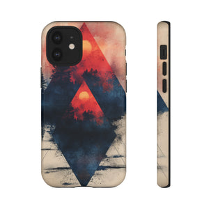 Pastel Triangle Forest Dusk - Protective Phone Case