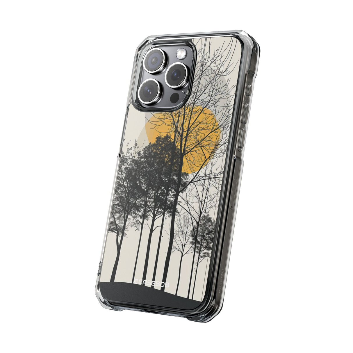 Minimalist Nature Harmony - Phone Case for iPhone (Clear Impact - Magnetic)