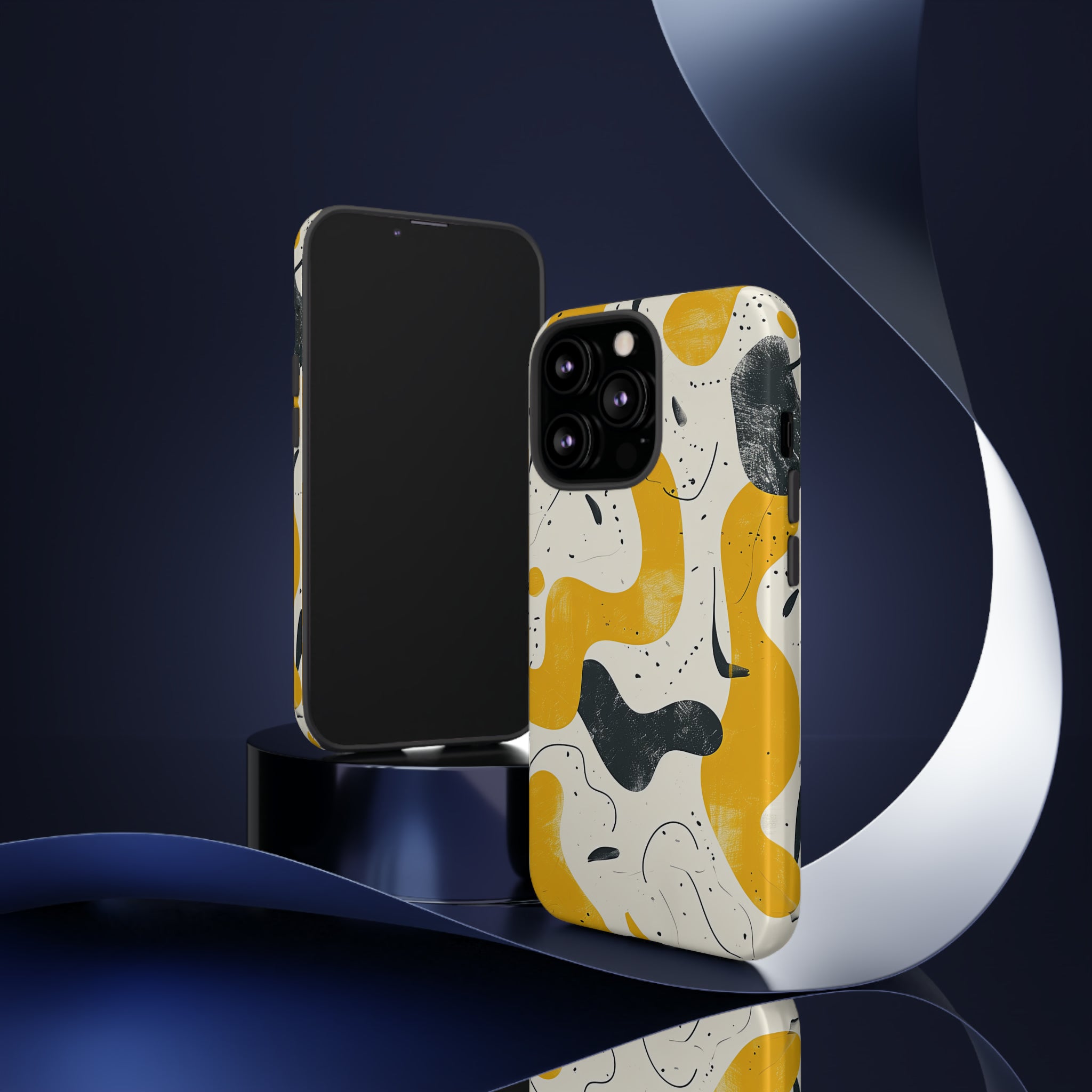 Yellow Linear Harmony - Protective Phone Case