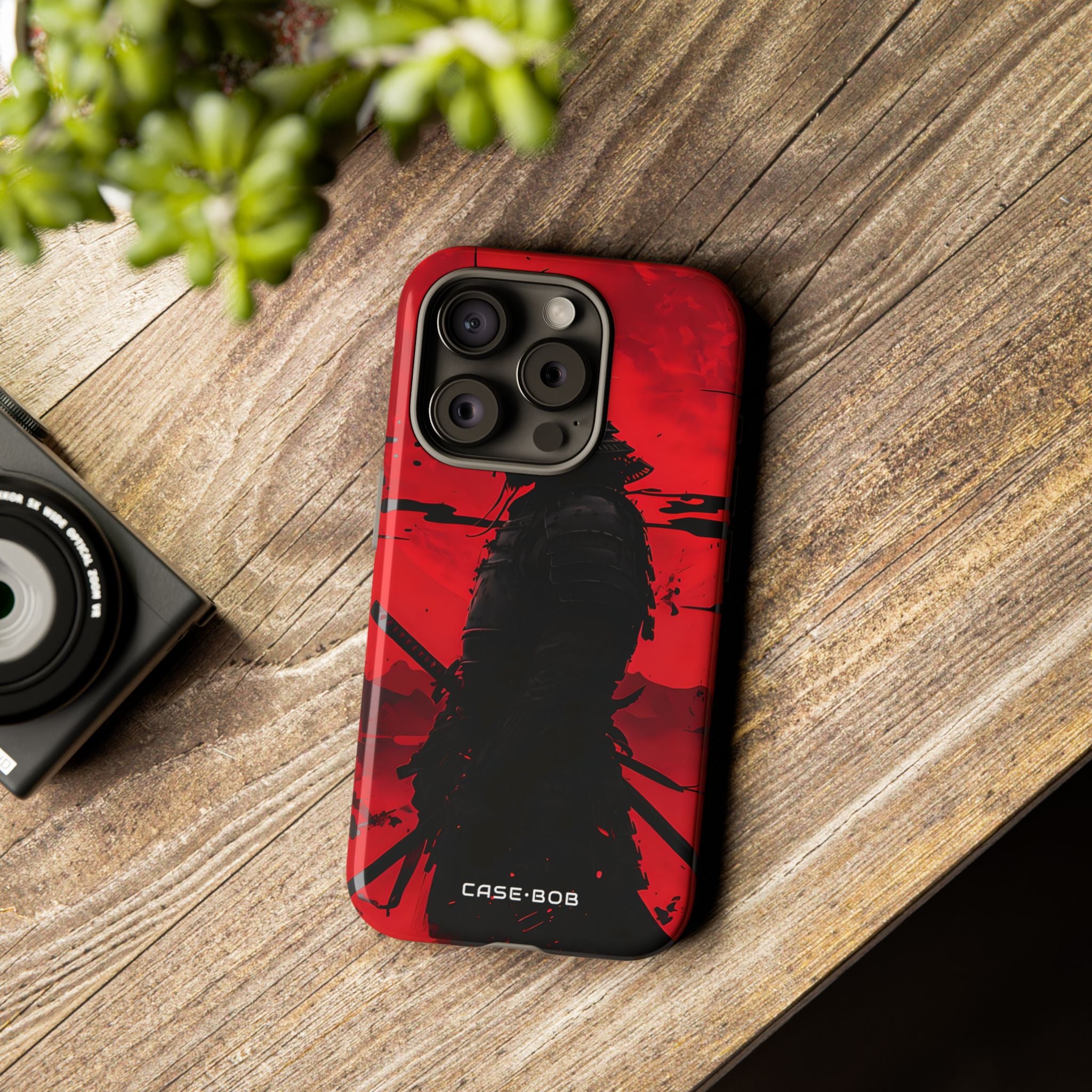 Crimson Samurai iPhone 15 Pro Case - Tough