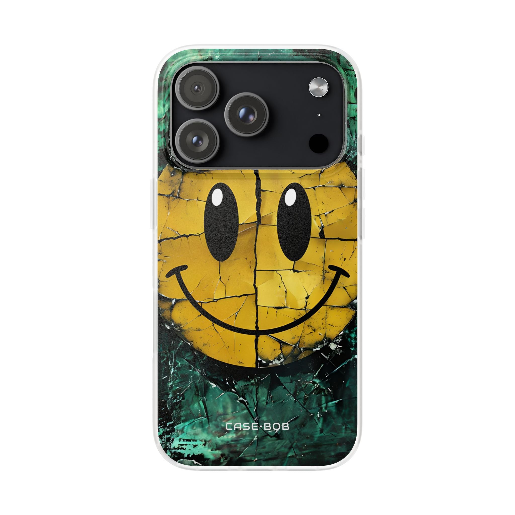 Cracked Smiley iPhone 17 Pro Case - Soft