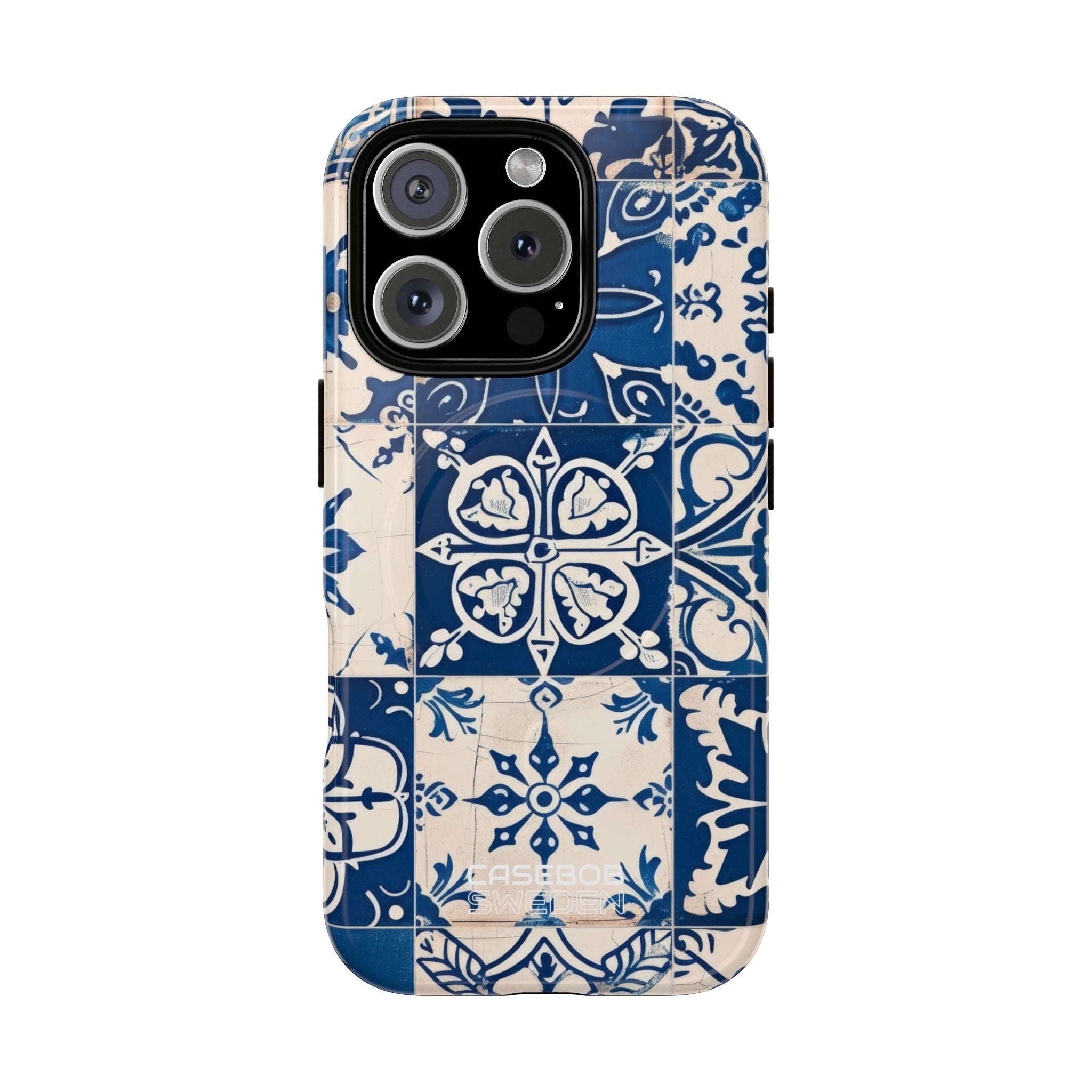 Ornate Blue Tiles iPhone 16 - Tough+