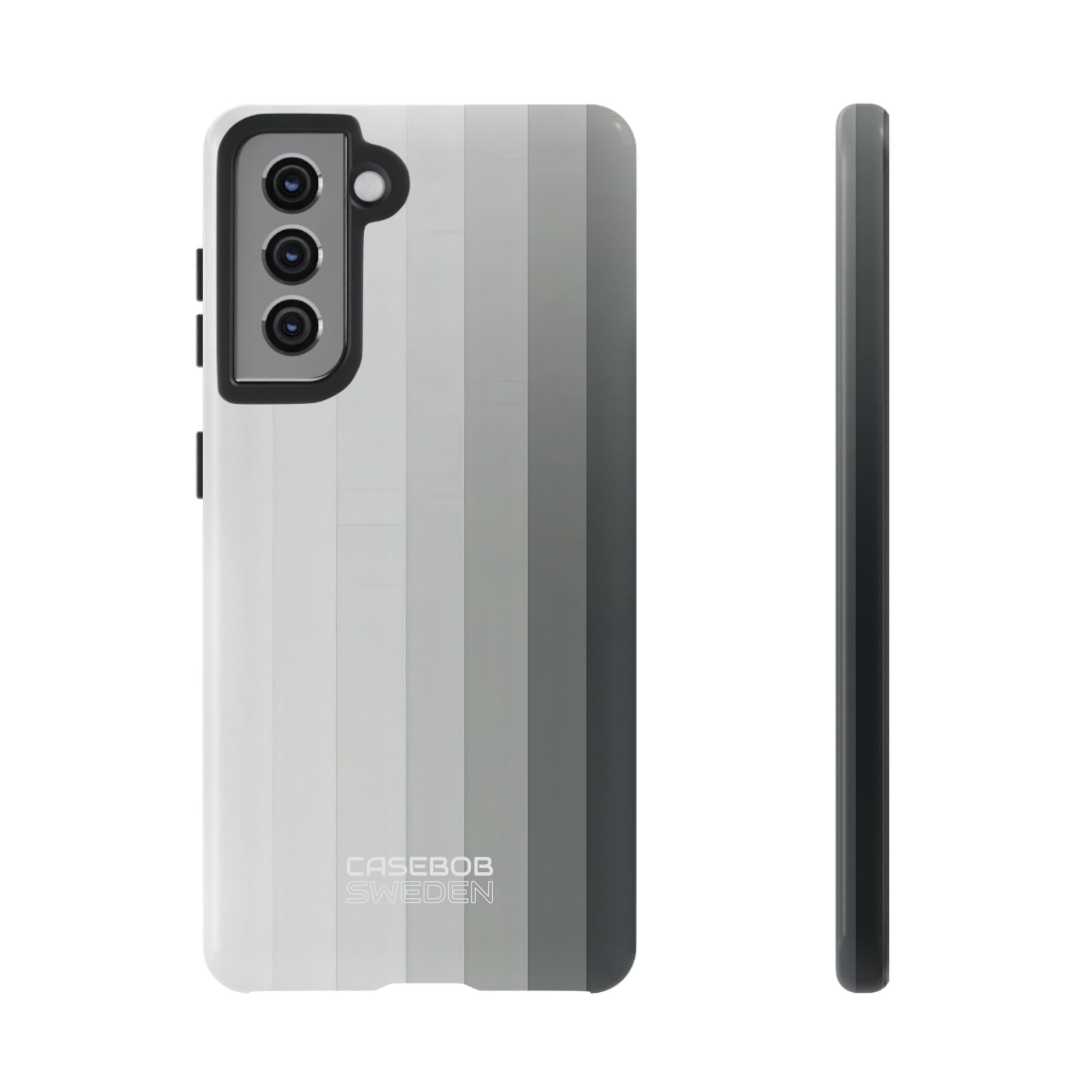 Rayas en degradado plateado Samsung S21 - Tough