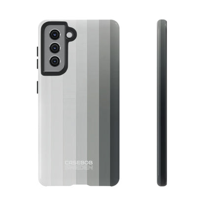 Rayas en degradado plateado Samsung S21 - Tough