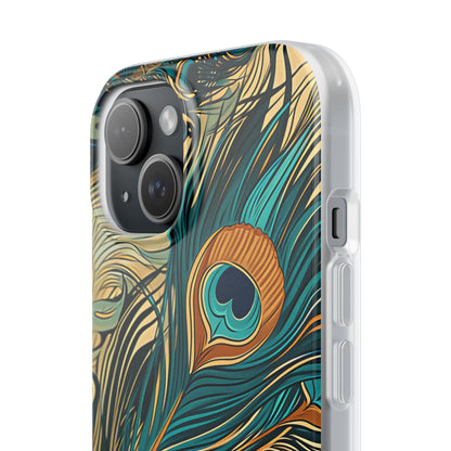 Art Nouveau Peacock Elegance iPhone 15 - Flexi Phone Case