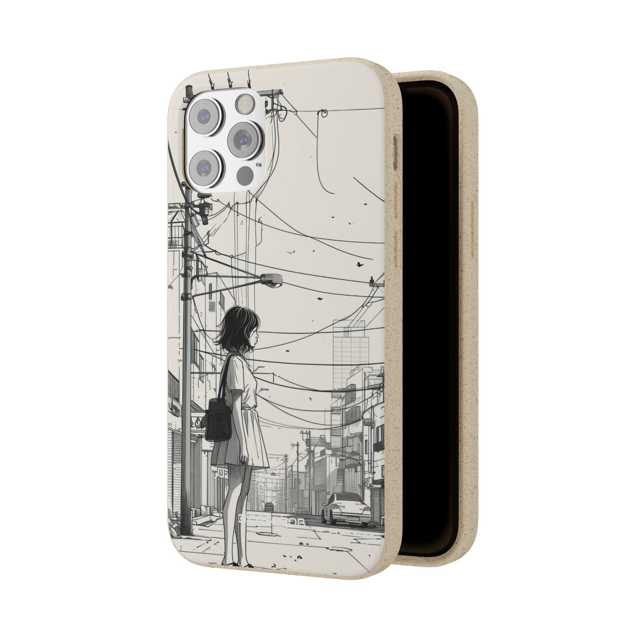 Urban Solitude Sketch | Biodegradable Phone Case