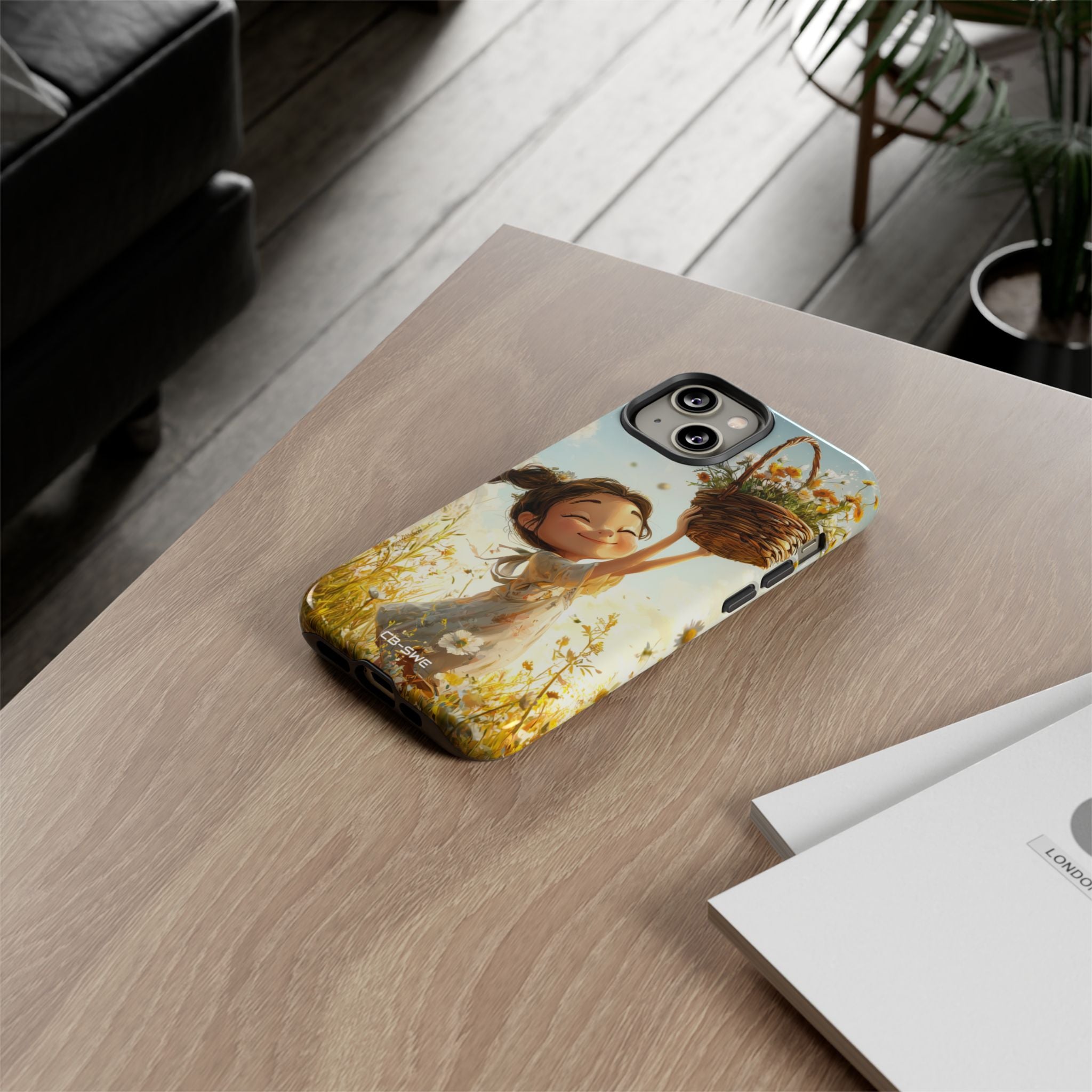 Joyful Girl Leaps - iPhone Case