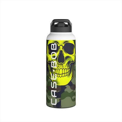 Neon Skull Camo - Stainless Steel Water Bottle