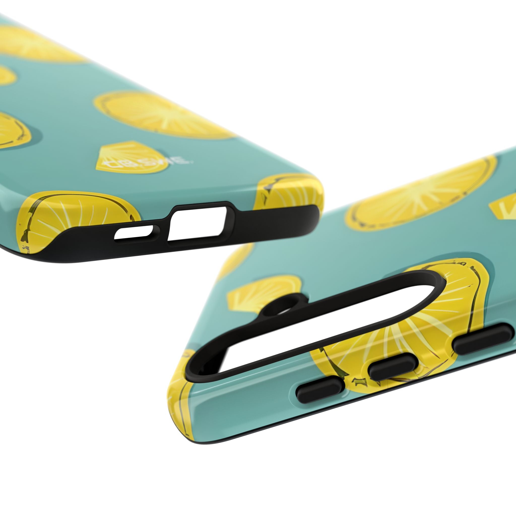 Bright Yellow Pineapple Slice on Teal Samsung S24 - Tough