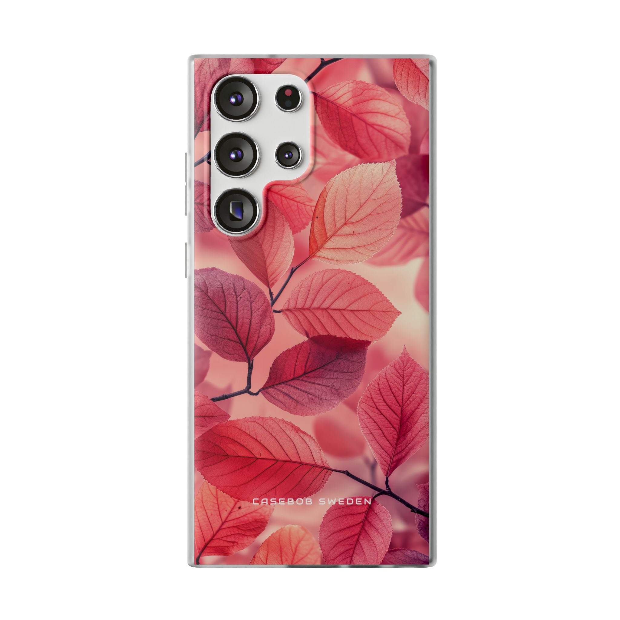 Elegant Pink Leaves Samsung S23 - Flexi Phone Case