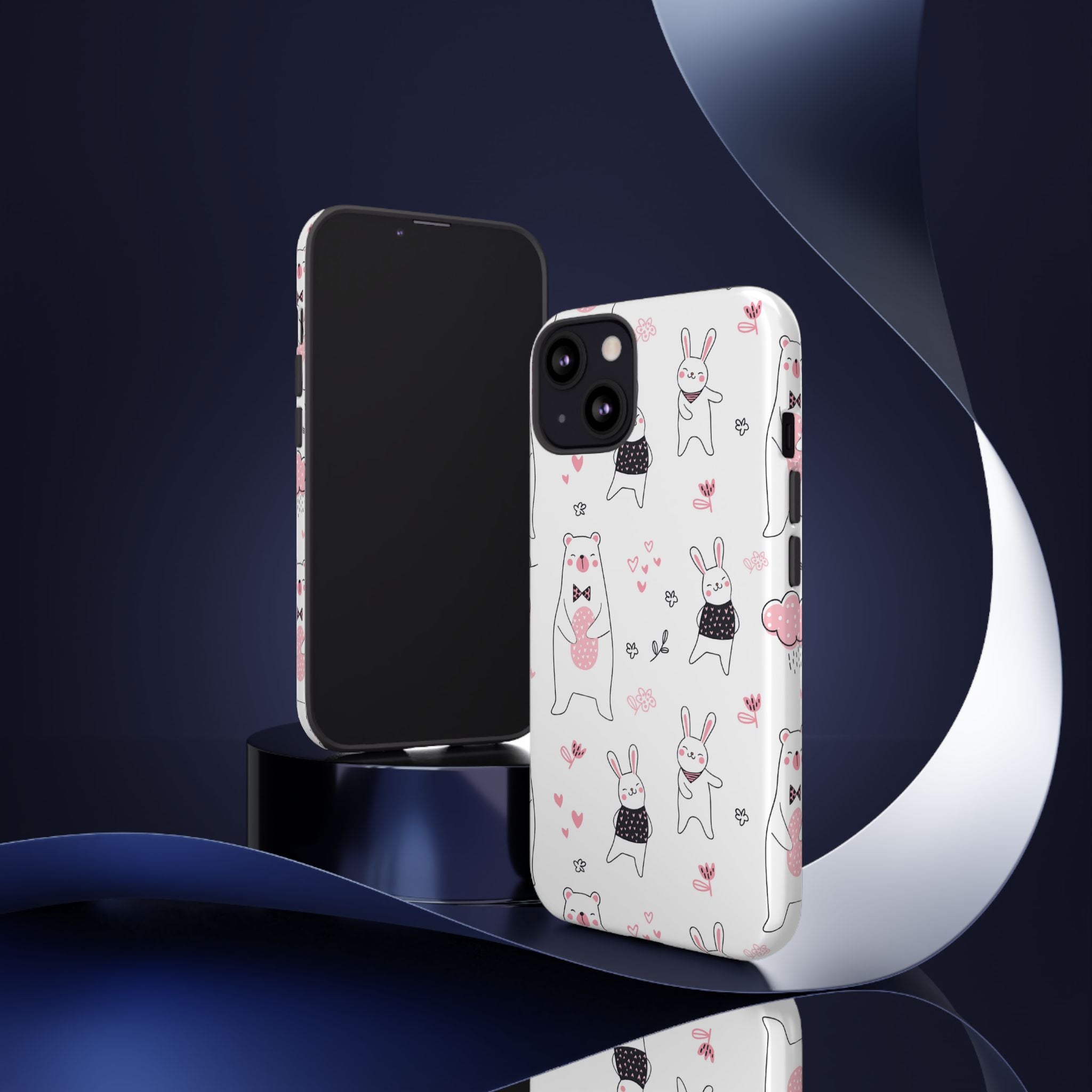 Bears Dance Playfully - iPhone Case