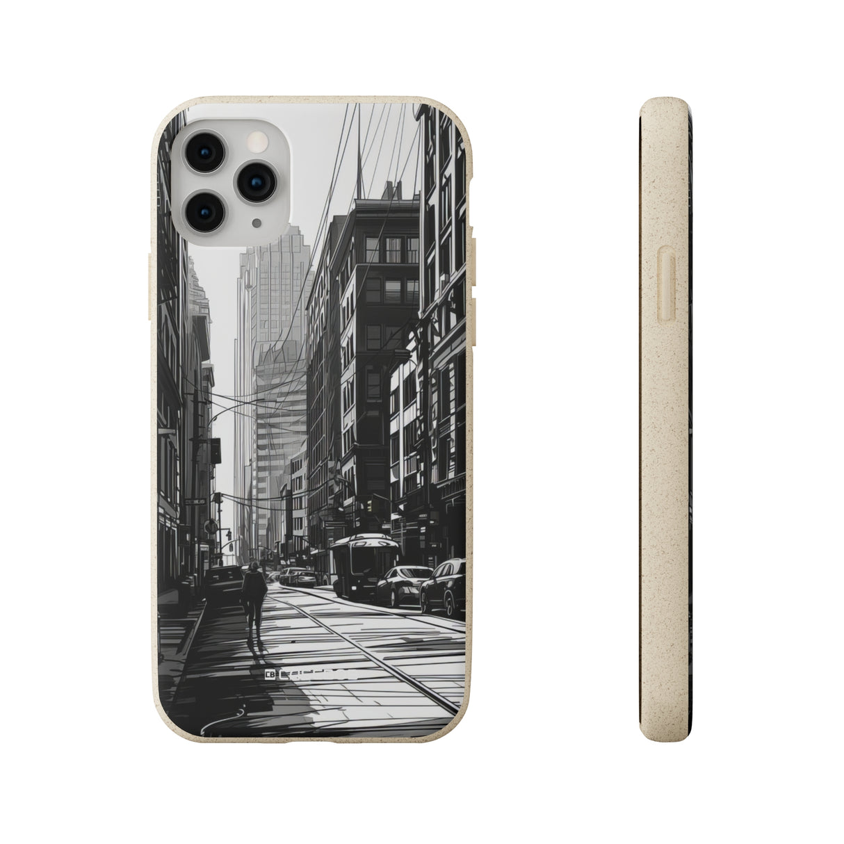 Noir Urban Serenity | Biodegradable Phone Case