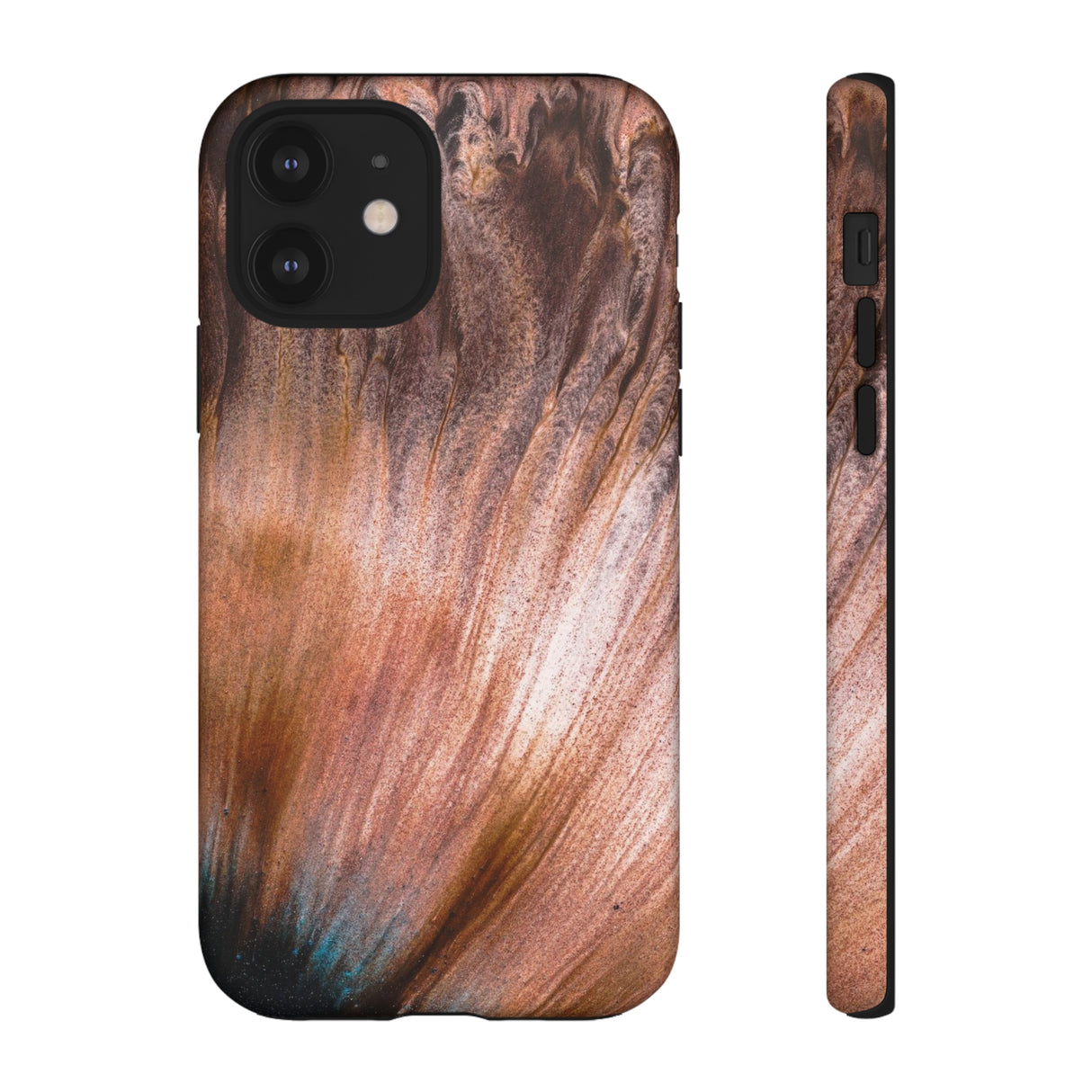 Light Brown Ink Art iPhone Case (Protective) iPhone 12 Matte Phone Case