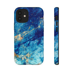 Blue Marble Background - Protective Phone Case