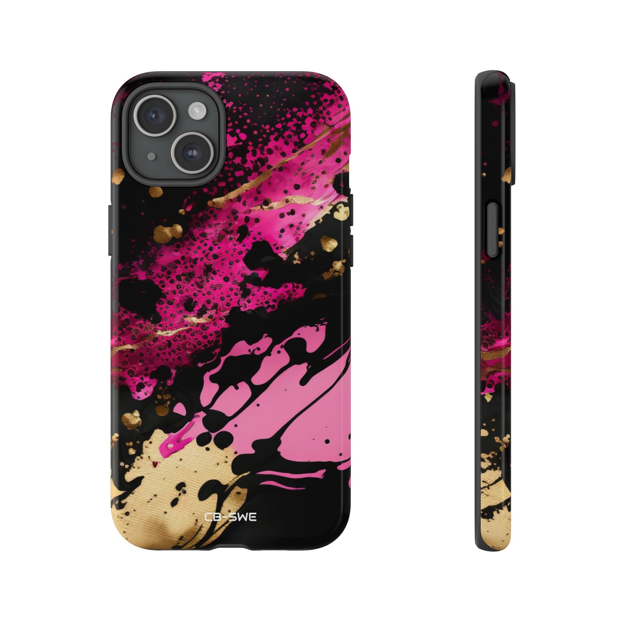 Dynamic Splatter Elegance - iPhone Case