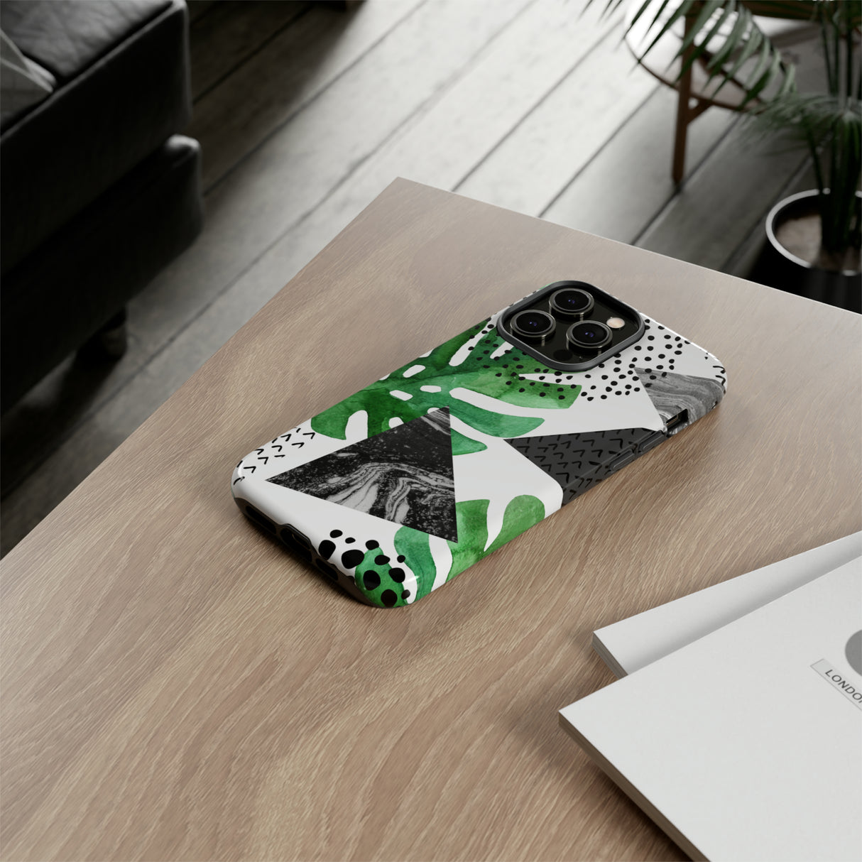 Grunge Green Tropical - Protective Phone Case