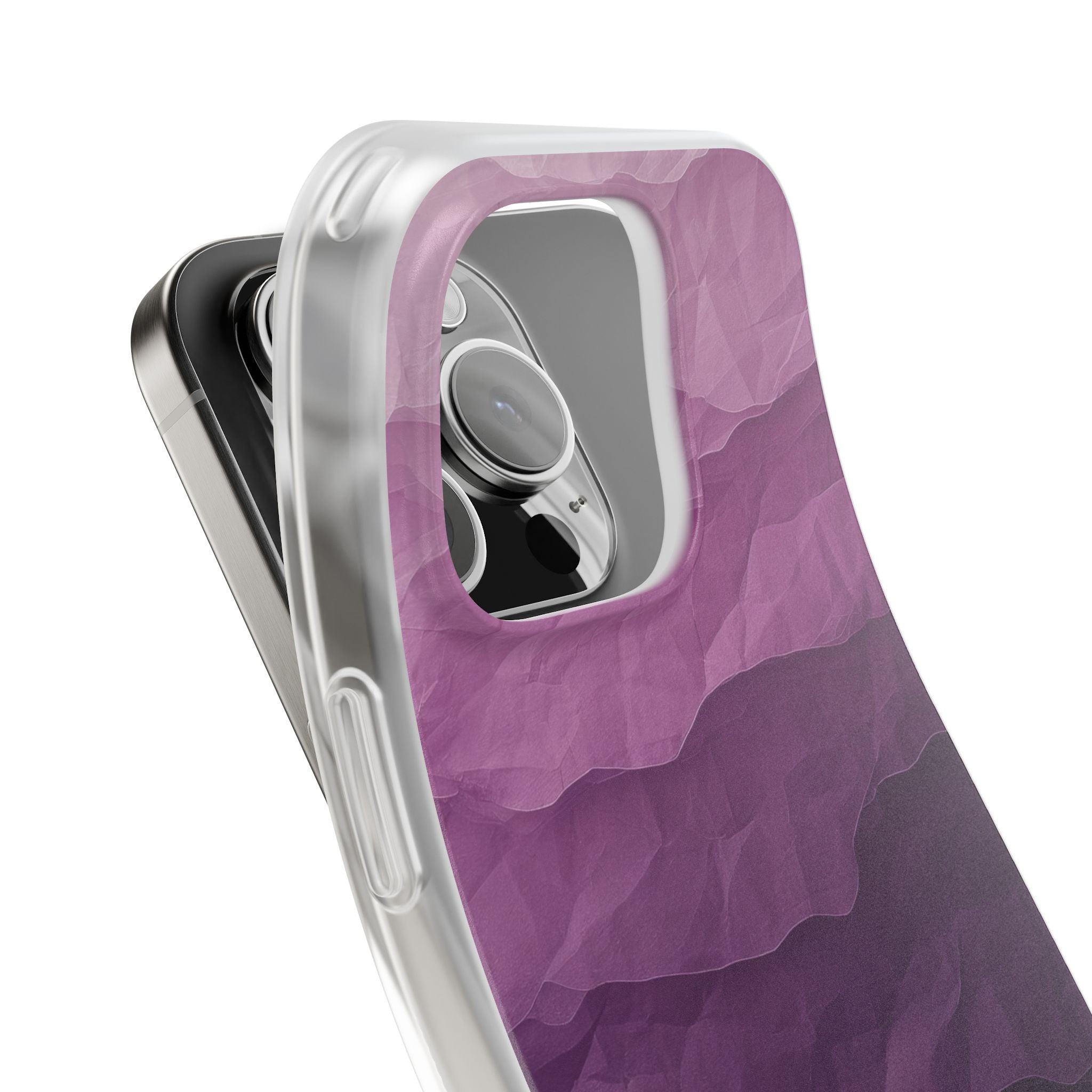 Purple Wave Layers iPhone 16 Pro Case - Soft