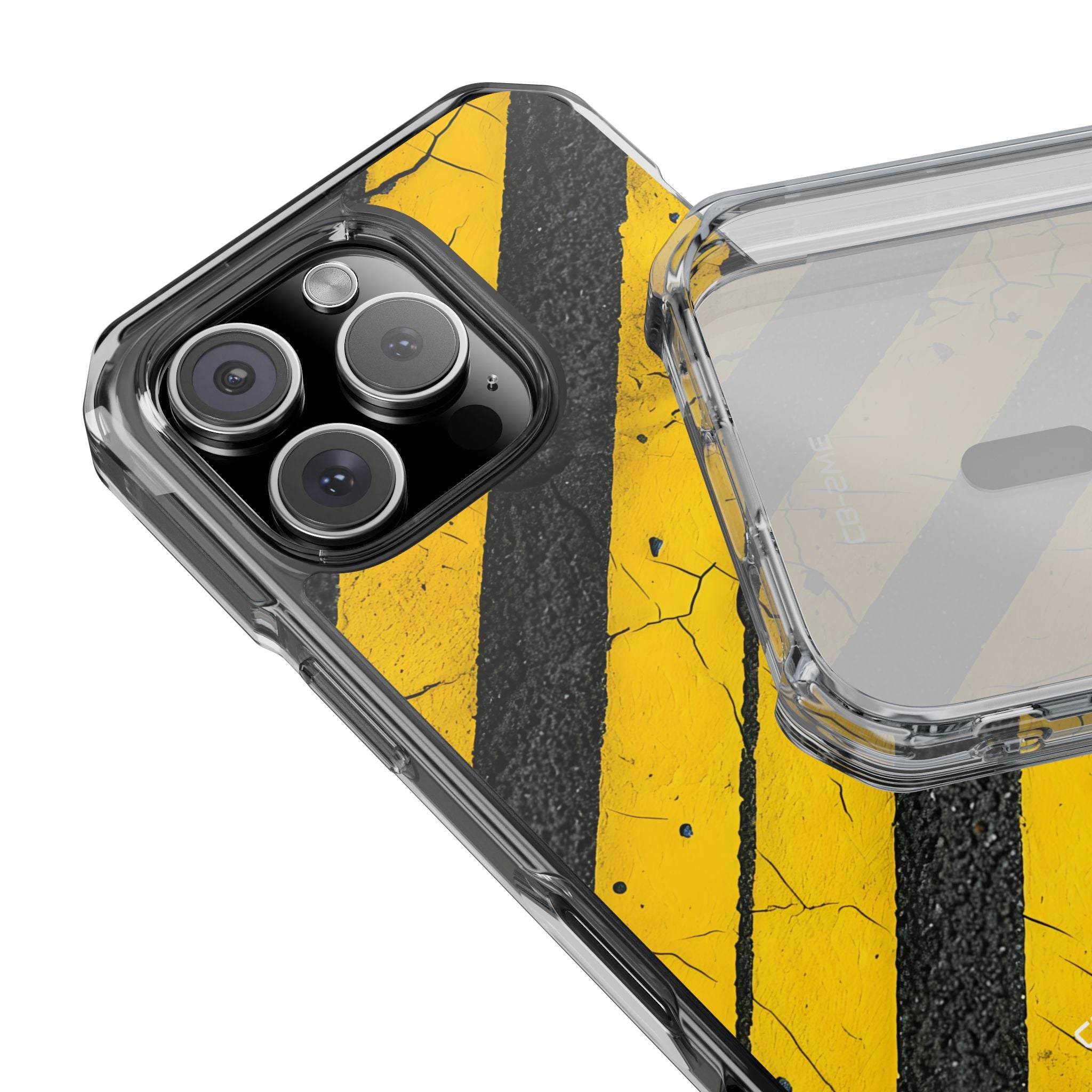 Cracked Hazard Lines iPhone Case - Impact