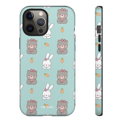 Bunnies Gather Carrots - iPhone Case
