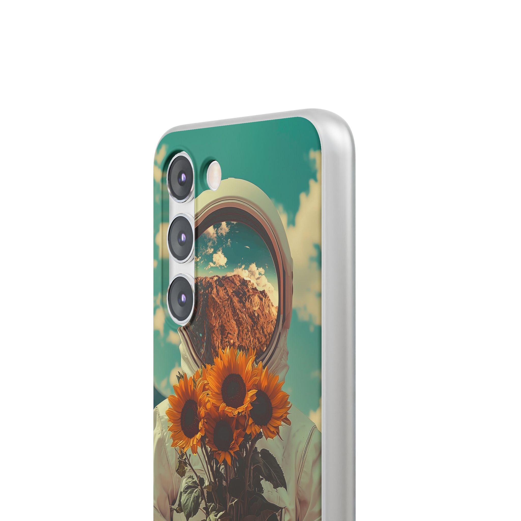 Sunflower Astronaut Samsung S23 Case - Soft