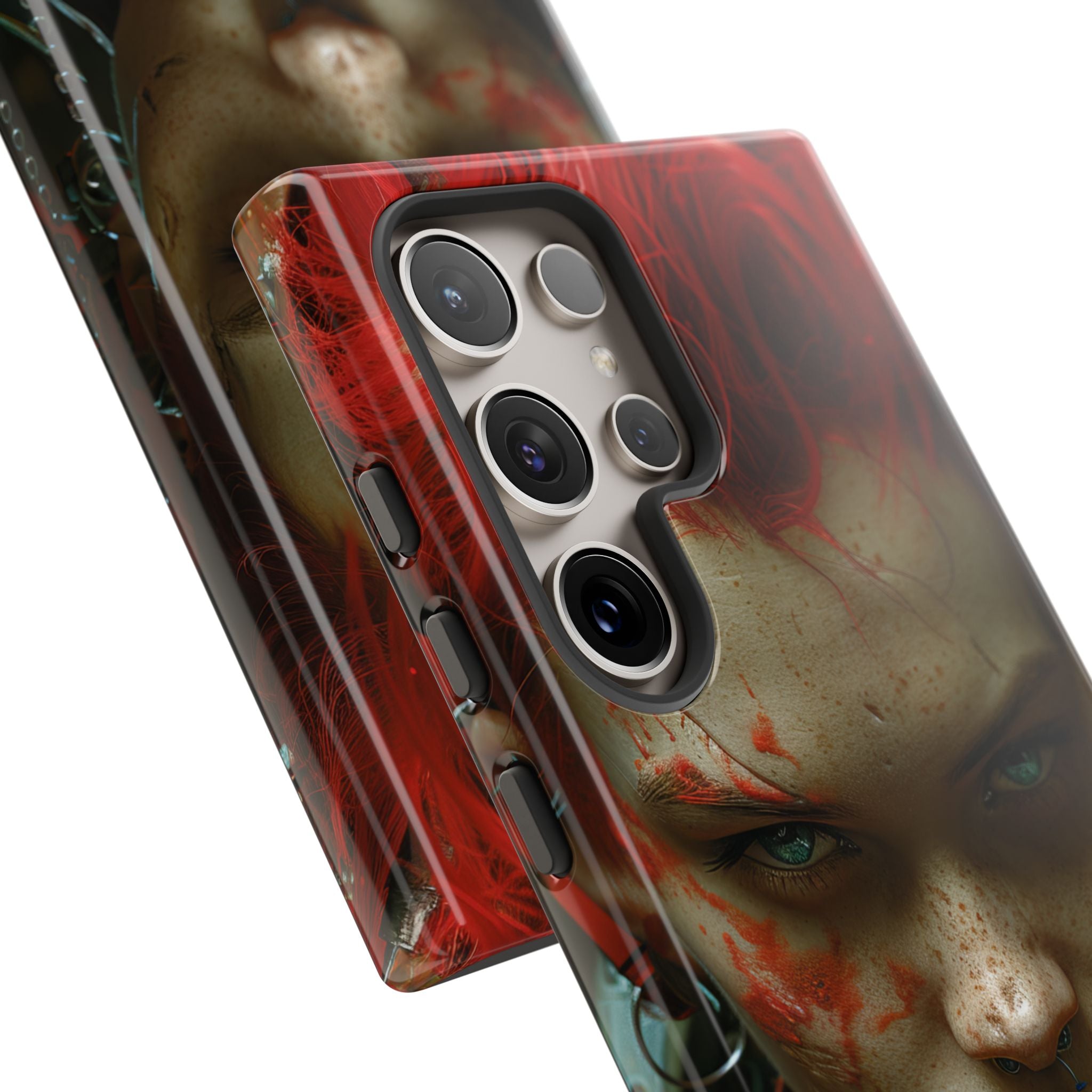 Red Spike Gaze Samsung S24 Ultra Case - Tough