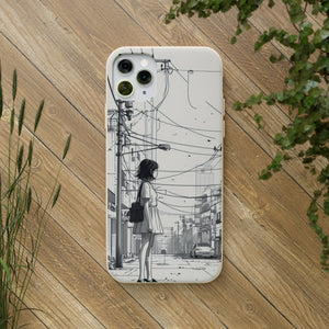 Urban Solitude Sketch | Biodegradable Phone Case