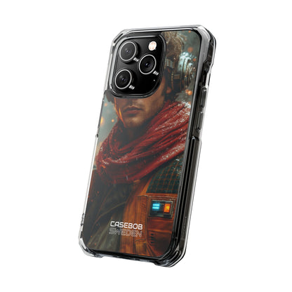 Futuristic Steampunk Explorer iPhone 14 - Impact Clear+
