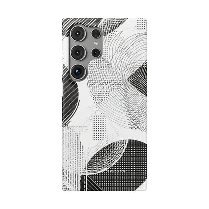 Geometric Monochrome Flow Samsung S24 - Slim Phone Case