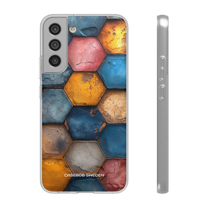 Rustic Geometric Tiles - Flexi Samsung S22 Phone Case