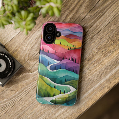 Whimsical Colorful Valleys - iPhone Case